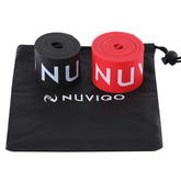 Nuviqo Black and Red Flexible Voodoo Floss Bands For Pre Workout Warm up
